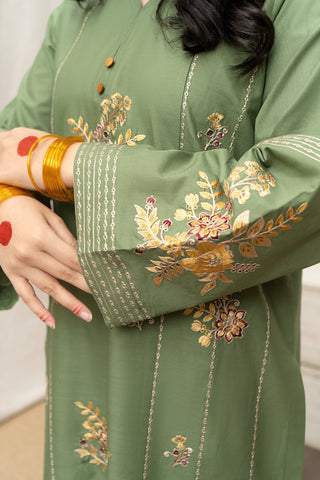 HABIBA – Luxury Embroidered 3-Piece in DHANAK